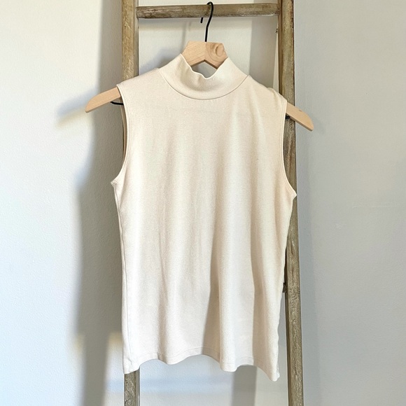 Cream mock neck tank - Picture 3 of 3